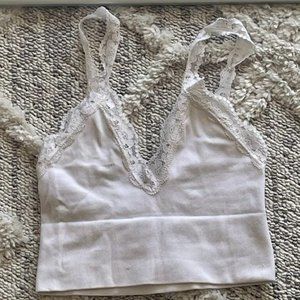 Urban Outfitters White Lace Crop Cami